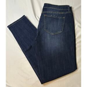 KanCan Dark Wash MId-Rise Skinny Denim Jeans Subtle Fade Size 15/31